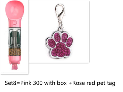 Botella de agua multifuncional para perros – Portátil, ligera y a prueba de fugas