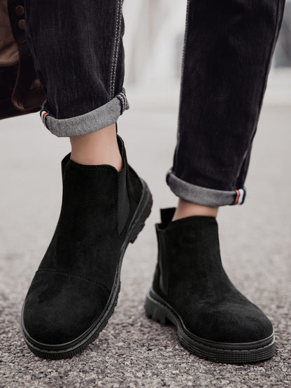 Botines retro para hombre – Plataforma media y estilo urbano