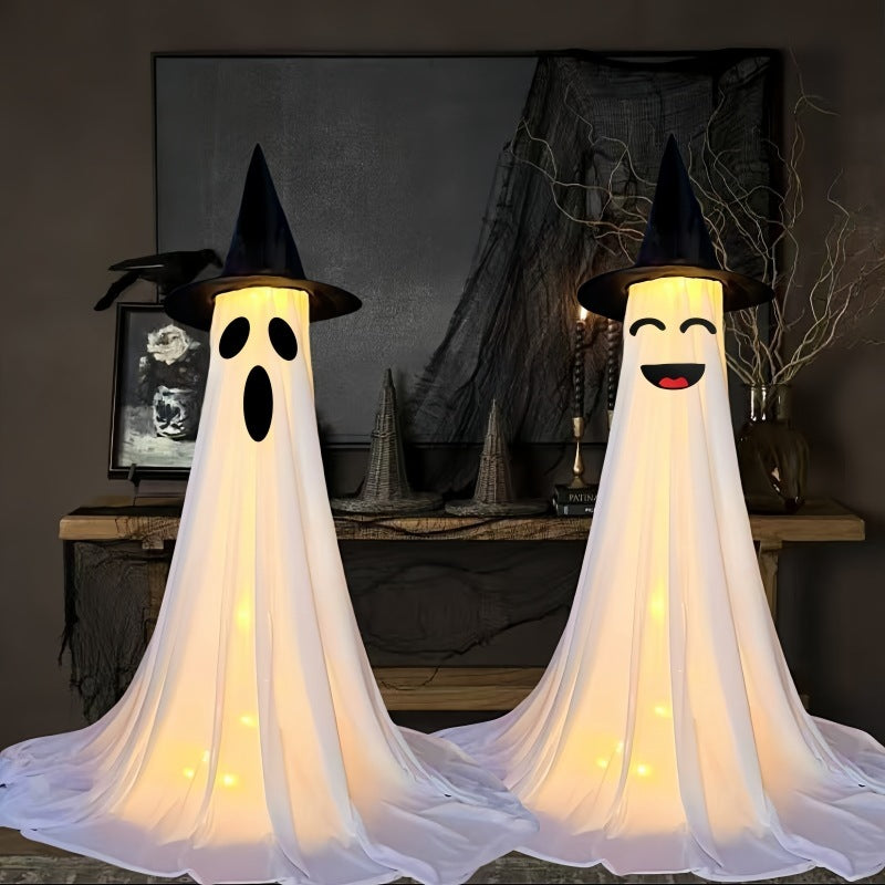 Fantasma Decorativo Exterior – Adorno Inflable y Luminoso para Jardín o Porche