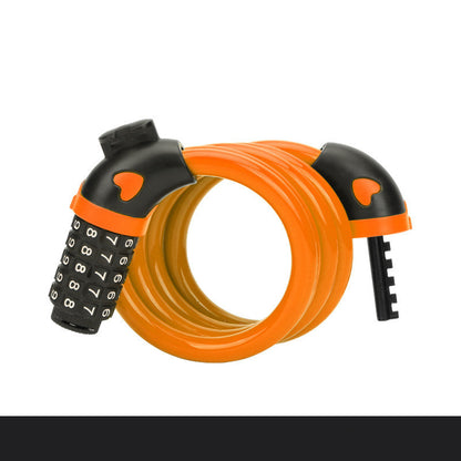 Candado antirrobo para bicicleta con código – Cable de acero trenzado de 5 dígitos