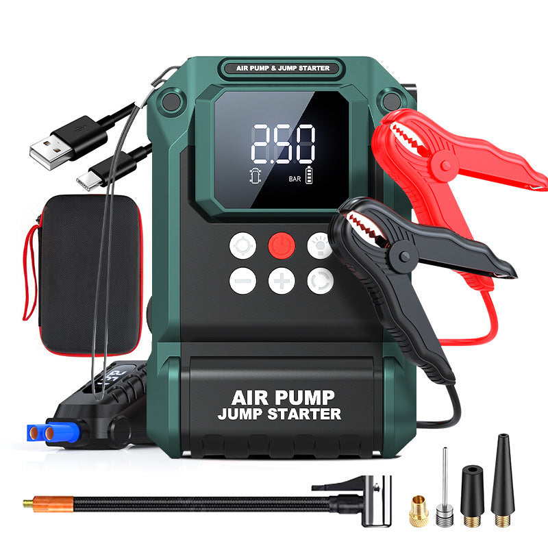 Inflador y arrancador de emergencia portátil S400 – Batería 21800 mAh con compresor y linterna LED