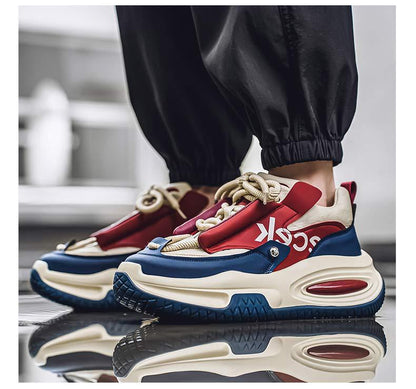 Zapatillas deportivas impermeables para hombre — Estilo “Dad Shoes” con plataforma y diseño casual