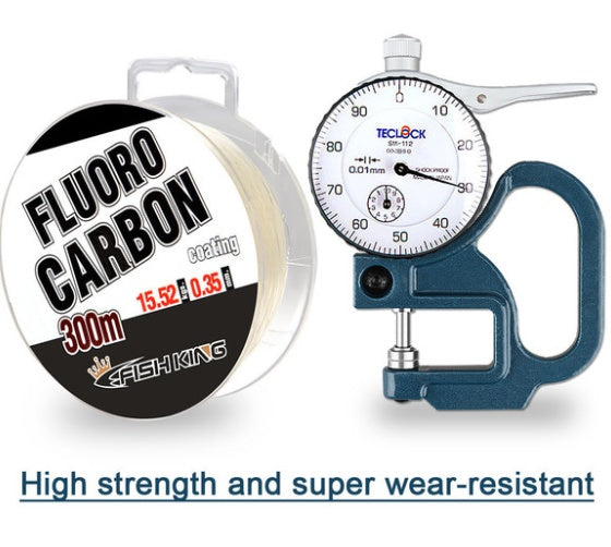 Línea de pesca de nailon con recubrimiento fluorocarbonado – alta resistencia 300 m