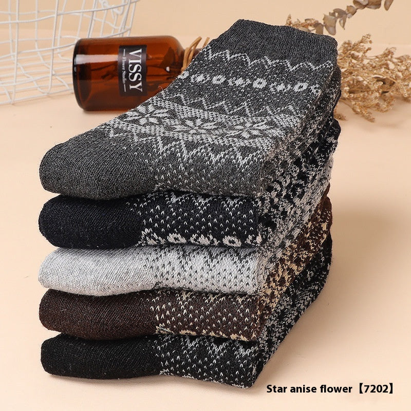 Calcetines retro de invierno para hombre – Pack de 5 o 10 pares estilo vintage