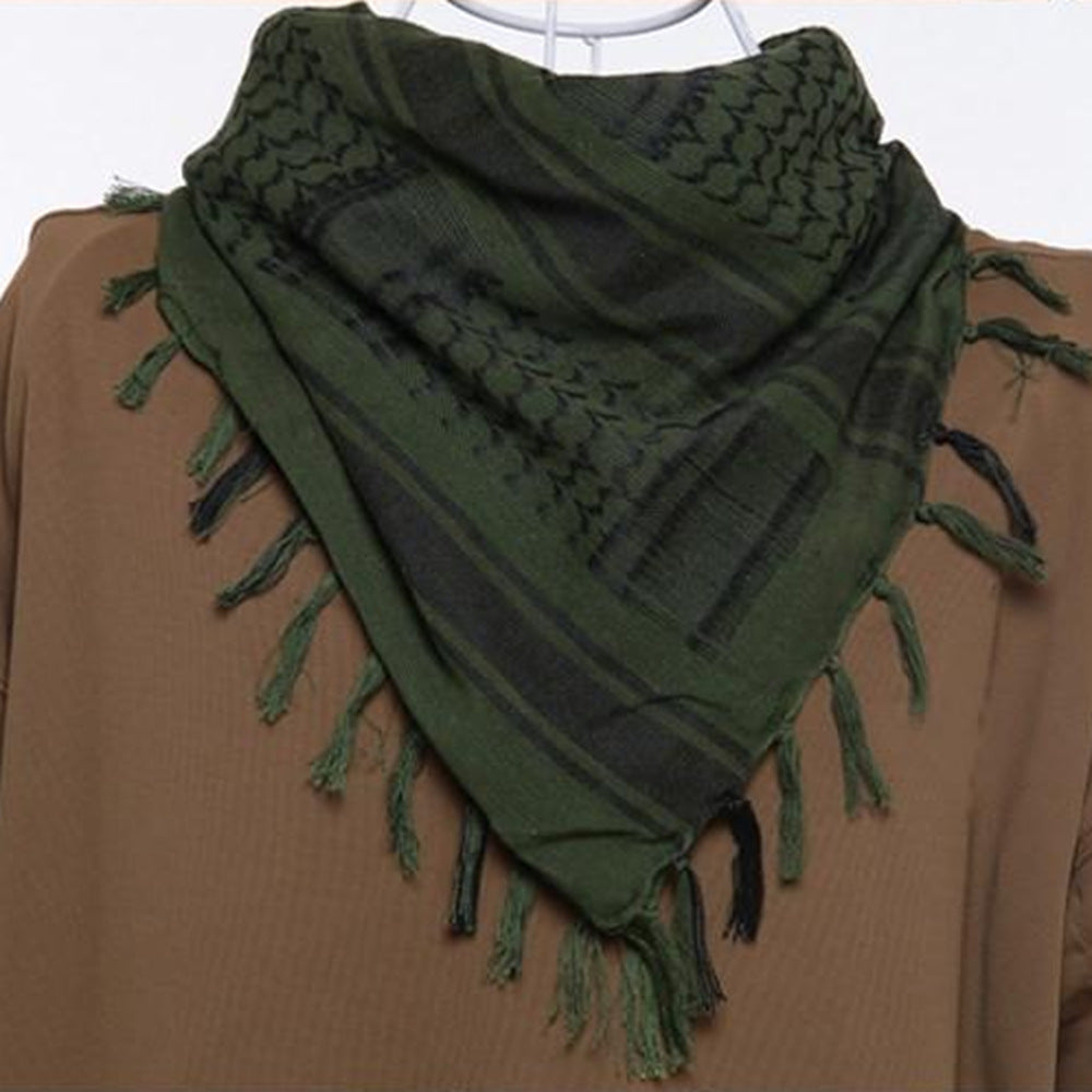 Pañuelo táctico árabe de algodón 100 % con diseño cuadrado ligero y transpirable en varios colores