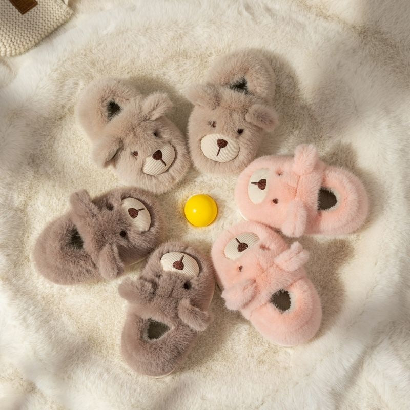 Zapatillas infantiles de peluche – Calzado cálido antideslizante