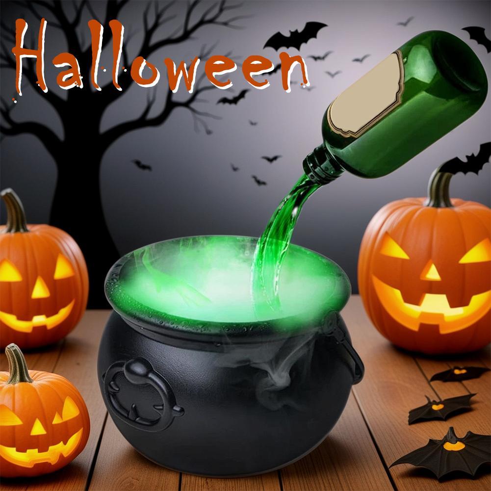 Caldero Mágico con Luz y Niebla – Decoración Interactiva de Halloween