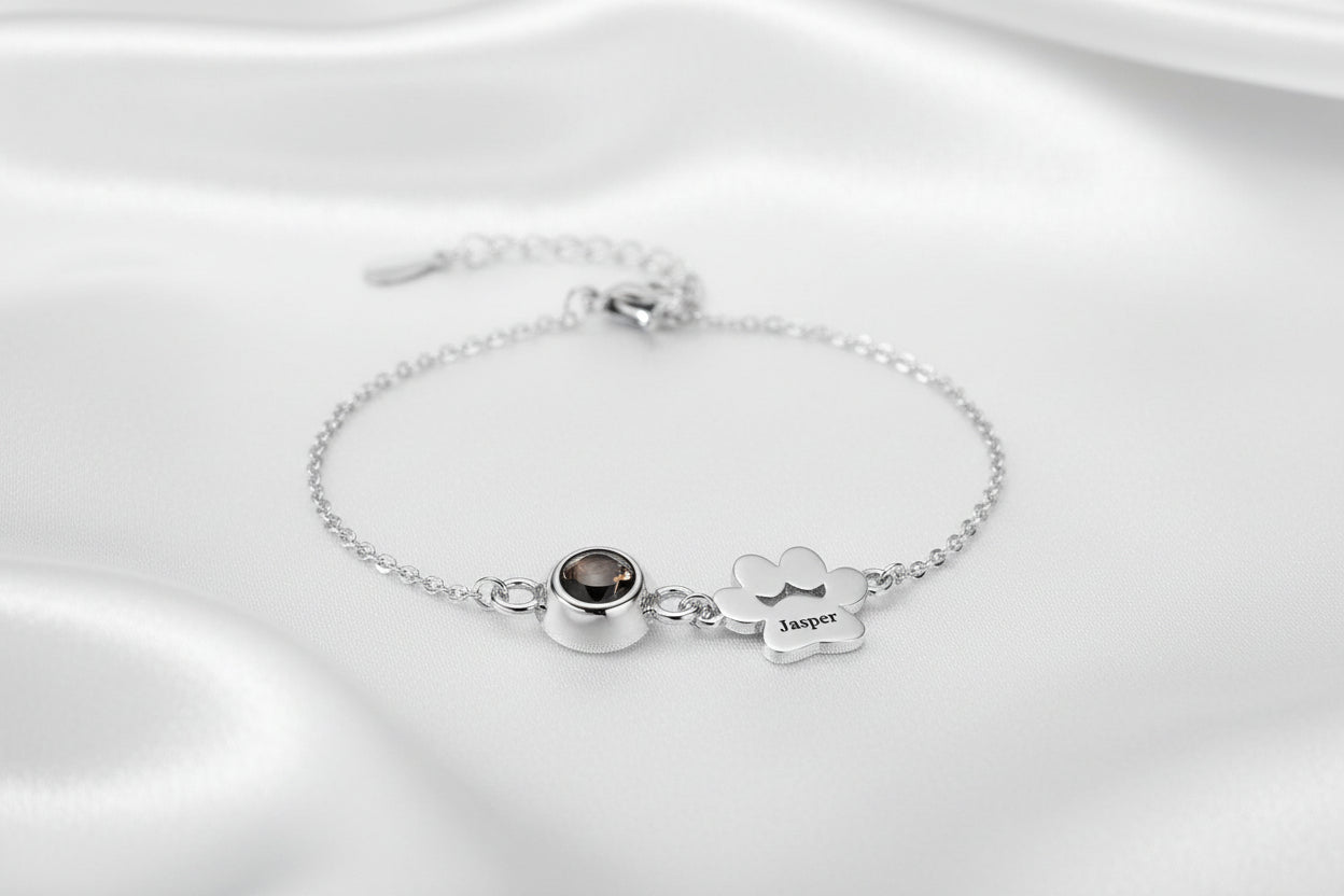 Pulsera de Huella Personalizable  Acero de Titanio