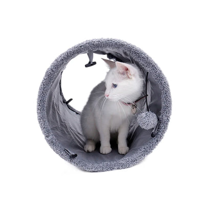 Túnel plegable para gatos – Juguete interactivo suave y resistente