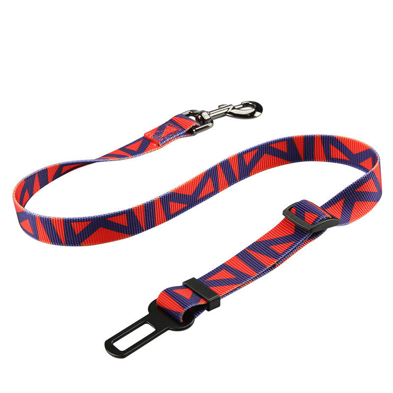 Cinturón de seguridad ajustable para perros – Nylon resistente y compatible con vehículos