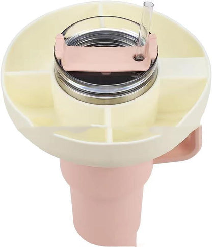 Snack bowl de silicona para vaso Stanley 40 oz – bandeja reutilizable con 4 compartimentos