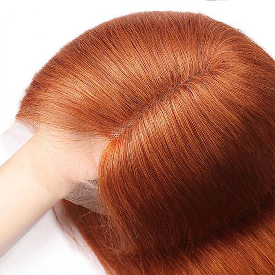 Peluca frontal de encaje de cabello humano 100 % natural con ondas suaves