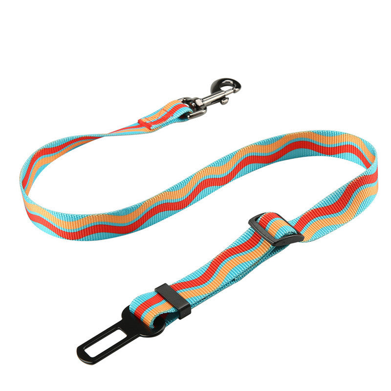 Cinturón de seguridad ajustable para perros – Nylon resistente y compatible con vehículos