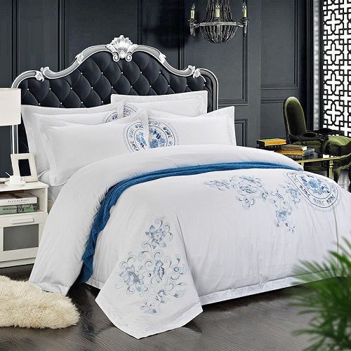 Juego de Cama de Algodón Puro – 4 Piezas Premium de Alta Densidad