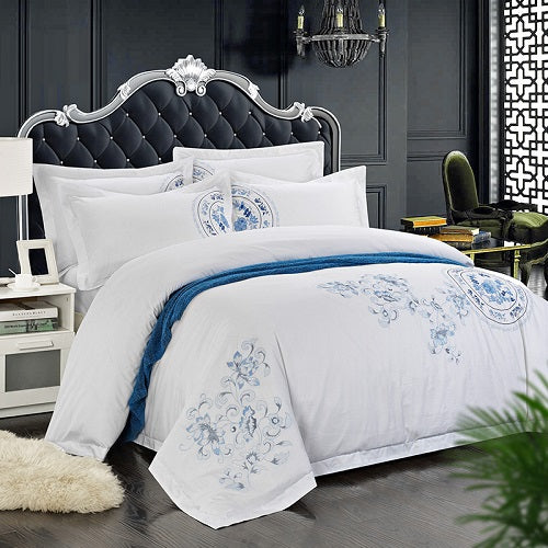Juego de Cama de Algodón Puro – 4 Piezas Premium de Alta Densidad