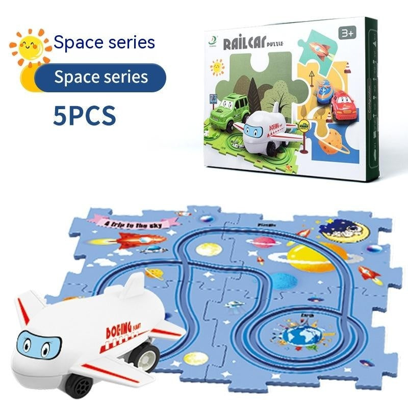🚂🧩 Pista Eléctrica de Puzzle para Niños – DIY Creativo + Coche Automático – Tendencia 2026 ⚡👧👦