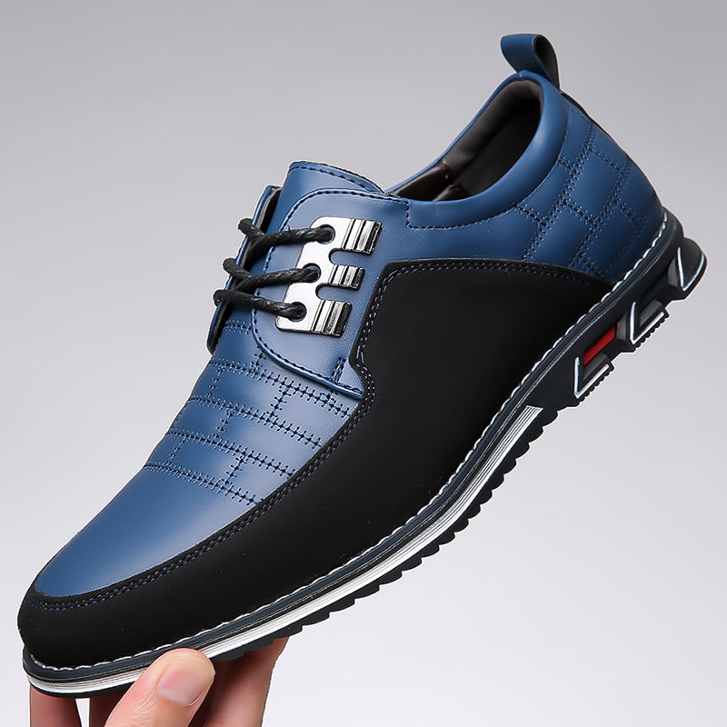 Zapatos de hombre estilo británico — Diseño versátil con cordones y puntera redonda