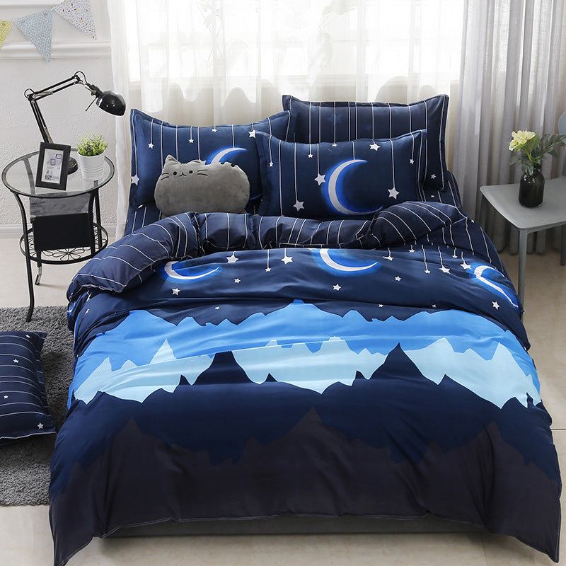 Juego de Cama de Algodón Aloe – Set 4 Piezas con Diseño Floral Moderno