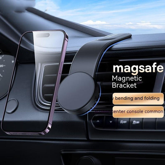 🚗 Soporte Móvil Magnético para Coche con Carga Inalámbrica 15W – Flexible, Estable y Compatible con MagSafe