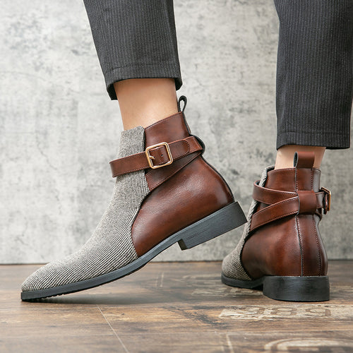Botines retro para hombre – Estilo británico con plataforma