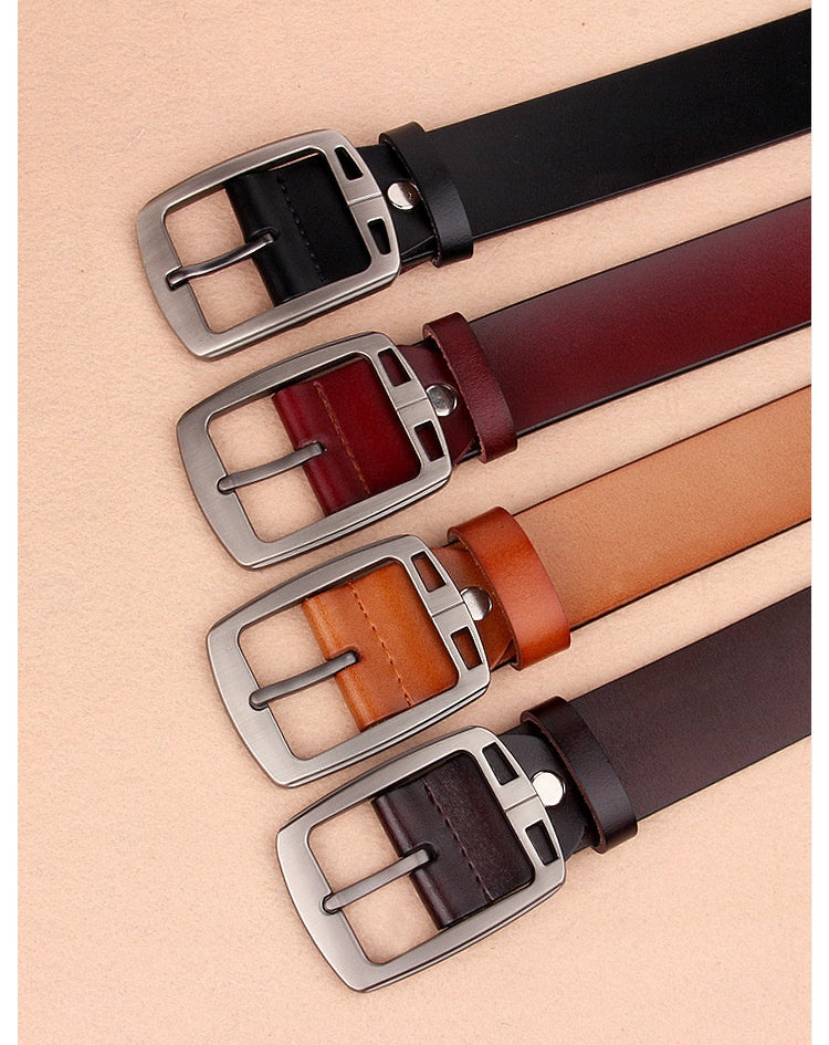 Cinturón de cuero genuino para hombre – estilo retro y elegante