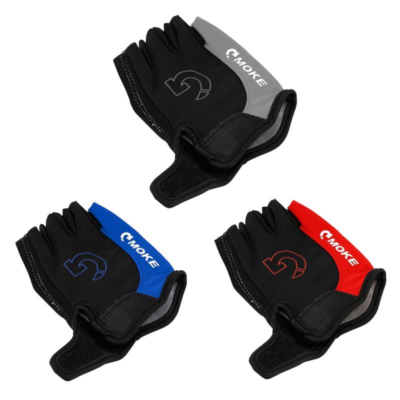 Guantes de ciclismo cortos antideslizantes – Transpirables con acolchado ergonómico