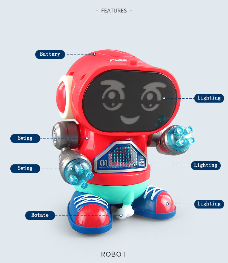 Robot Eléctrico Bailarín con Música y Luces – Juguete Infantil Automático