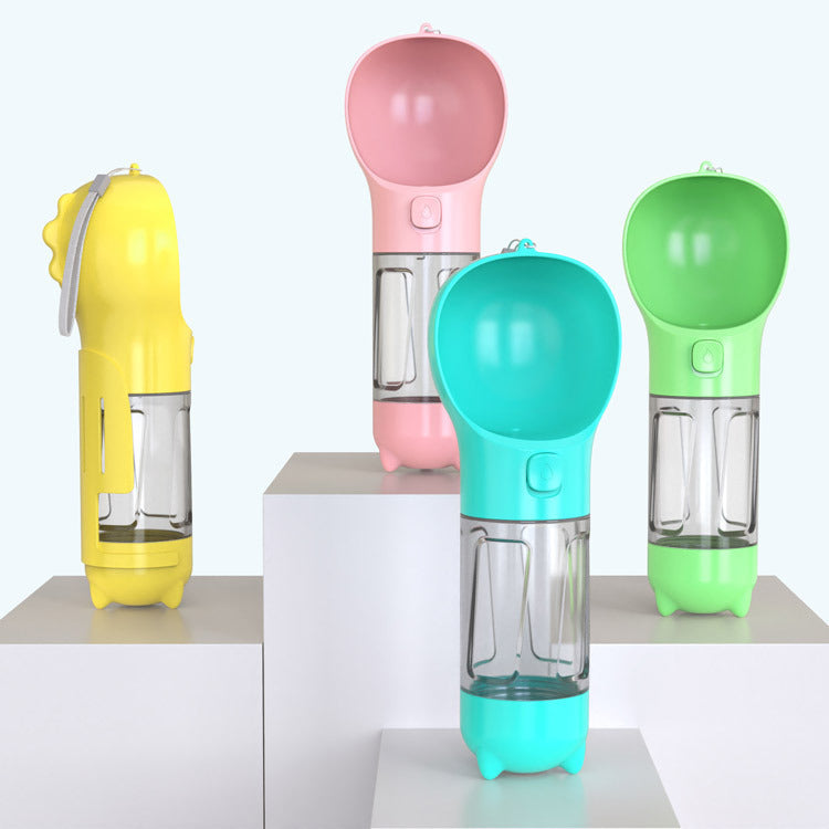 Botella de agua multifuncional para perros – Portátil, ligera y a prueba de fugas