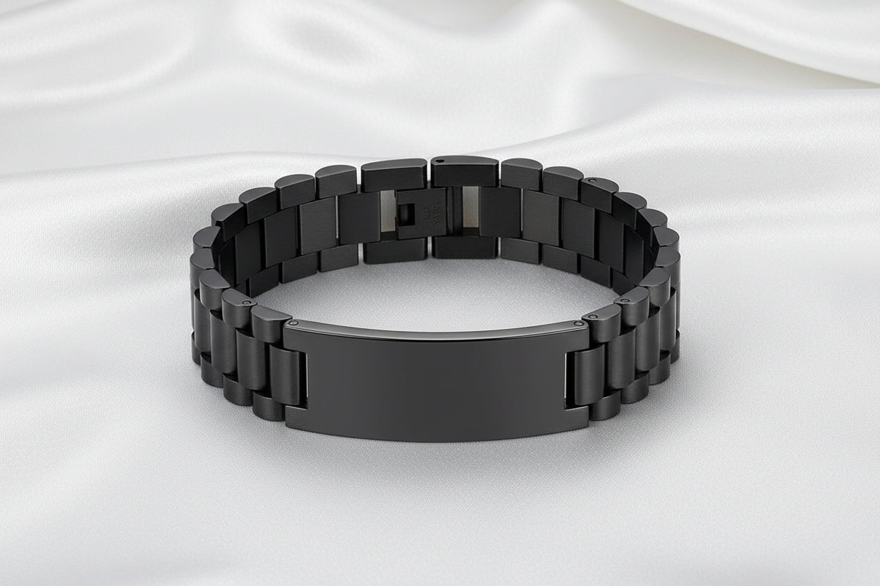 Brazalete de Acero Inoxidable Personalizado Masculino