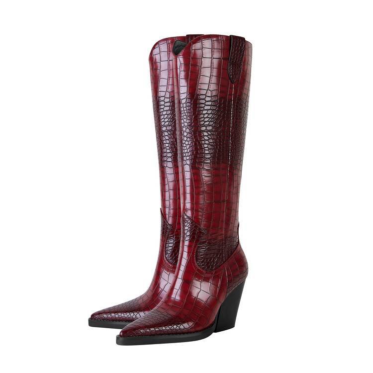 Botas de tacón grueso