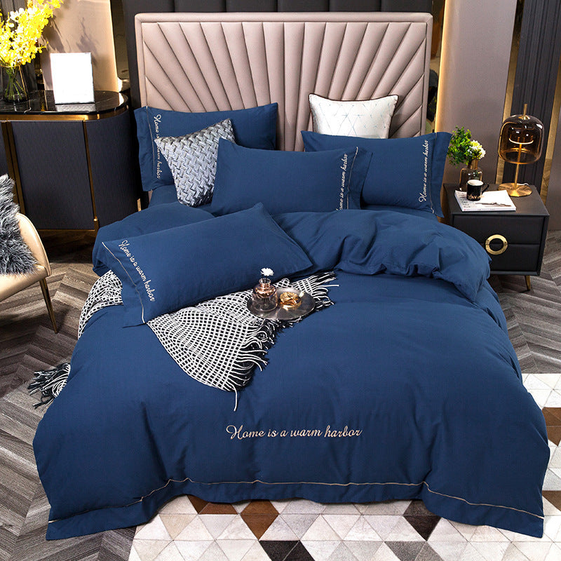 Juego de ropa de cama cepillado de algodón puro – suave, elegante y acogedor