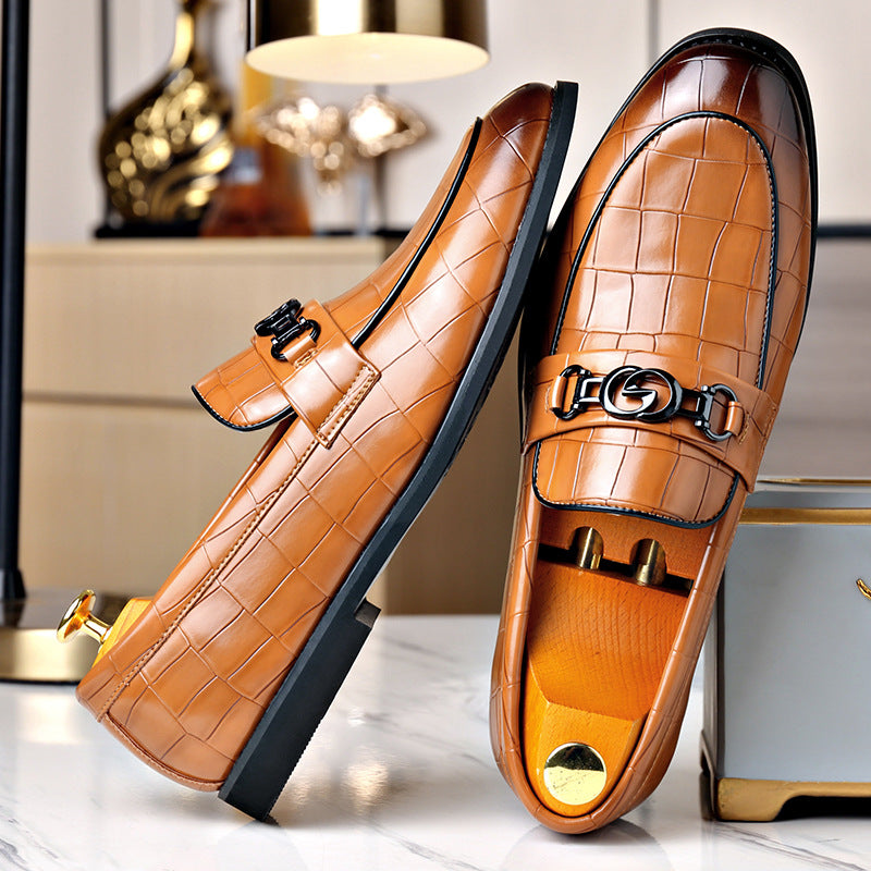 Mocasines casuales hombre – Hebilla metálica estilo juvenil