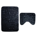Set combinado de alfombra y cortina de baño — Estilo moderno y práctico