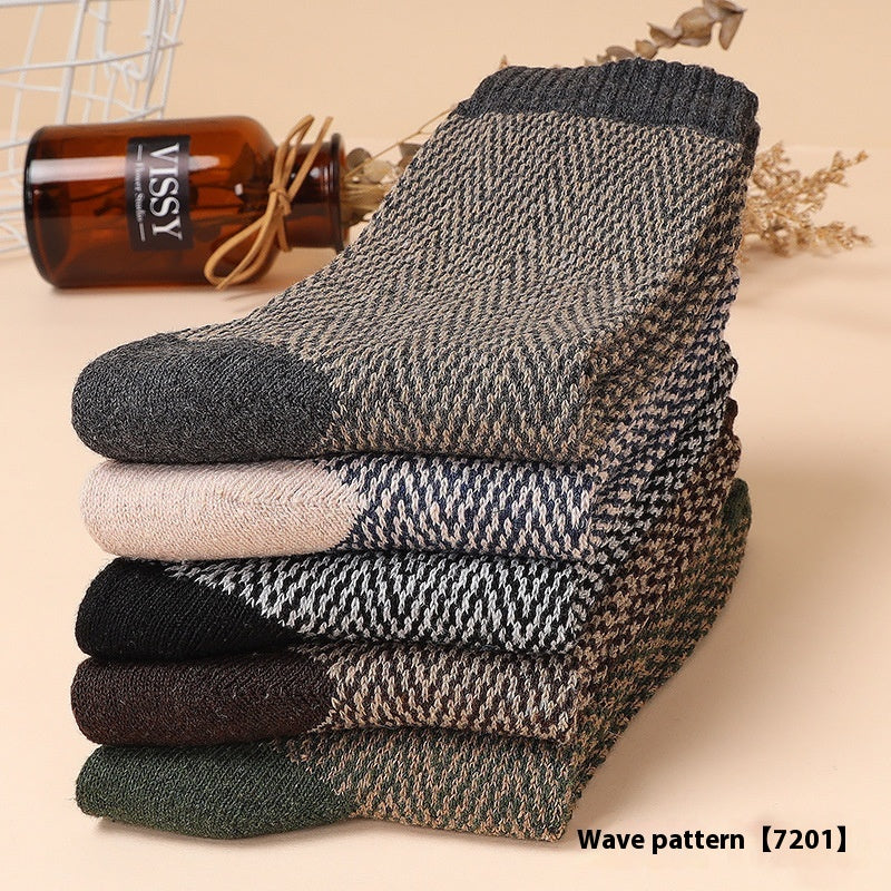 Calcetines retro de invierno para hombre – Pack de 5 o 10 pares estilo vintage