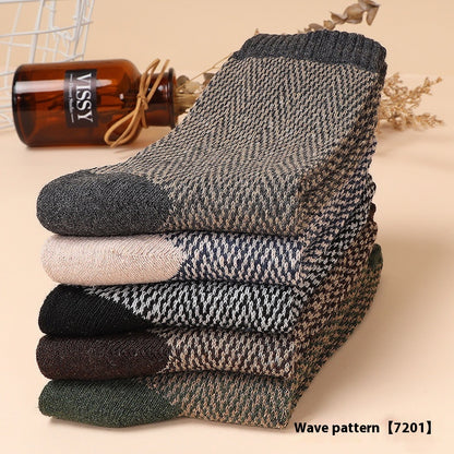 Calcetines retro de invierno para hombre – Pack de 5 o 10 pares estilo vintage