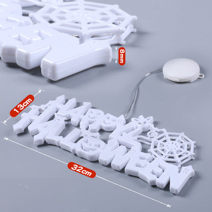 Luz Decorativa LED de Halloween – Placa Colgante para Puerta o Pared