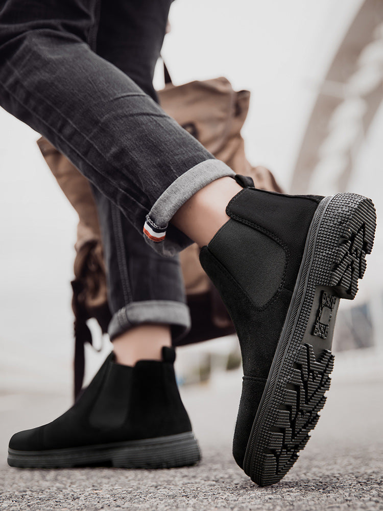 Botines retro para hombre – Plataforma media y estilo urbano