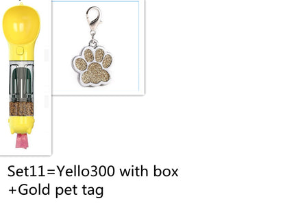 Botella de agua multifuncional para perros – Portátil, ligera y a prueba de fugas