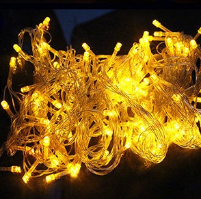 guirnalda de luces LED multicolor de 10 m con 100 bombillas mini IP44 para decoración navideña interior y exterior