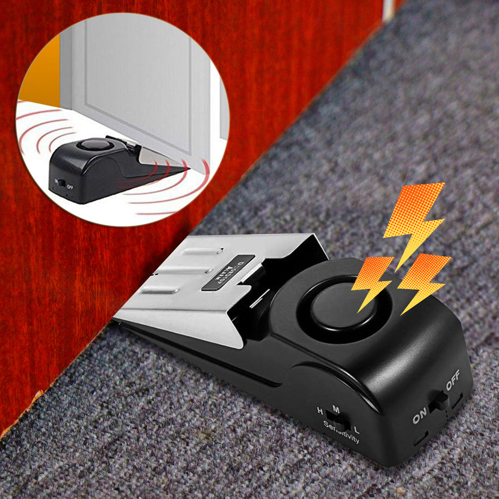 Alarma tope de puerta – Alarma antirrobo portátil con sensor de vibración
