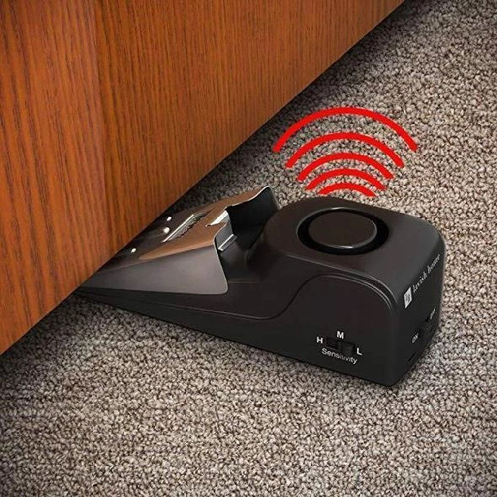 Alarma tope de puerta – Alarma antirrobo portátil con sensor de vibración
