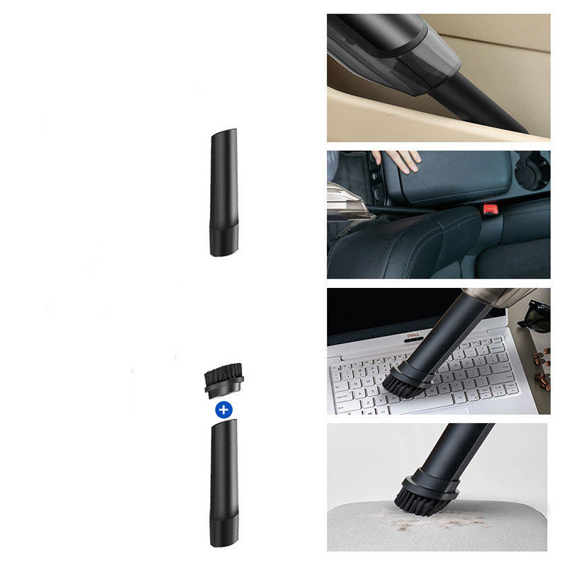 Aspiradora inalámbrica portátil de 5000 Pa con diseño compacto para limpieza rápida en coche y hogar.