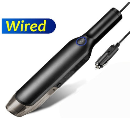 Aspiradora inalámbrica portátil de 5000 Pa con diseño compacto para limpieza rápida en coche y hogar.