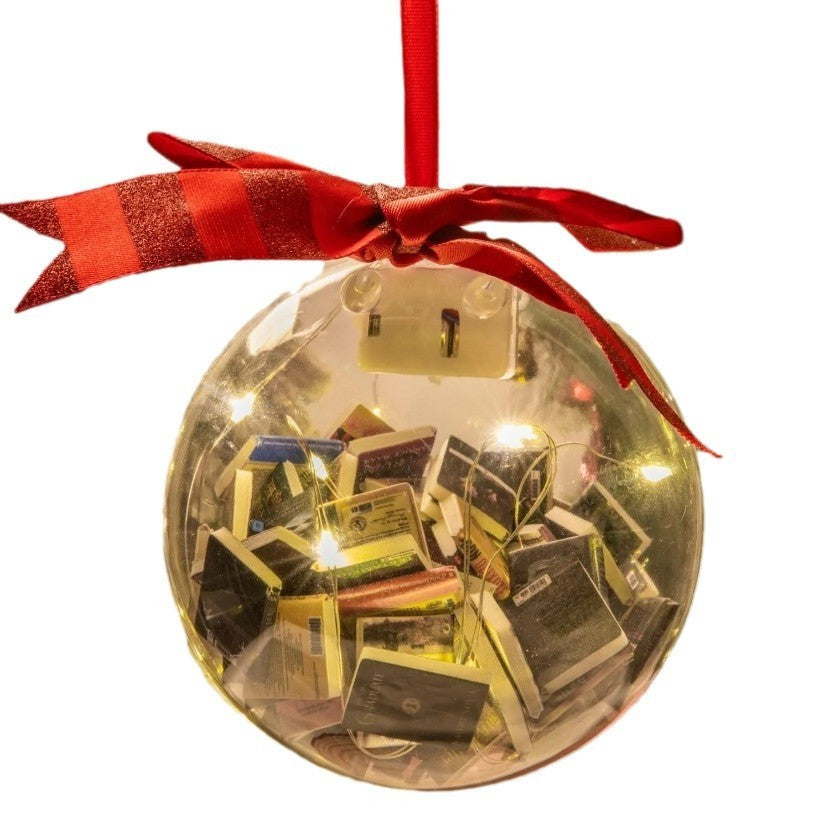 Bola navideña decorativa clásica de plástico con acabado brillante para árbol de Navidad y decoración interior