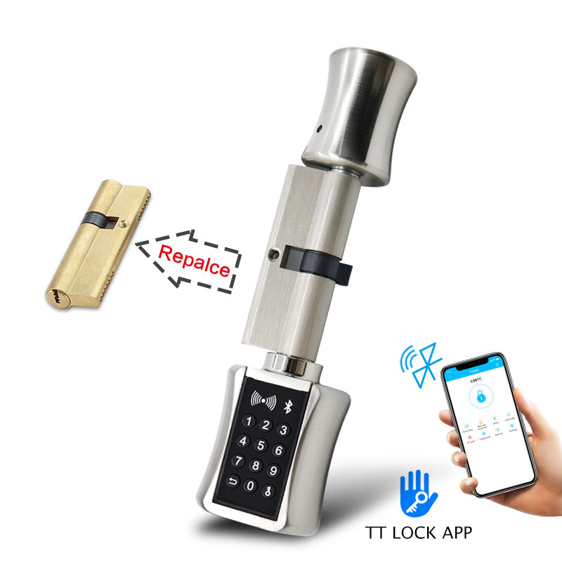 Cerradura inteligente Bluetooth TTLOCK de aleación de zinc para control de acceso mediante aplicación móvil en hogares y oficinas.