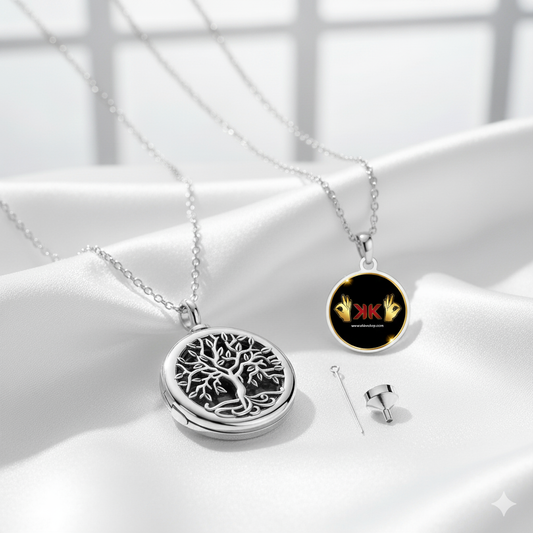 🌳 Collar Relicario Árbol de la Vida – Urna de Plata 925 para Cenizas o Recuerdos 💖