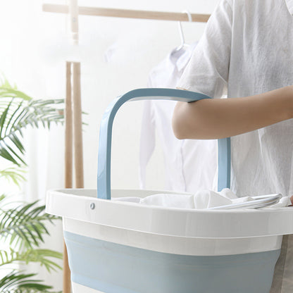 Cubo plegable para baño de pies en PP y TPE, diseño japonés resistente al calor de -20 °C a 100 °C, estructura ligera y portátil para relajación y cuidado personal.