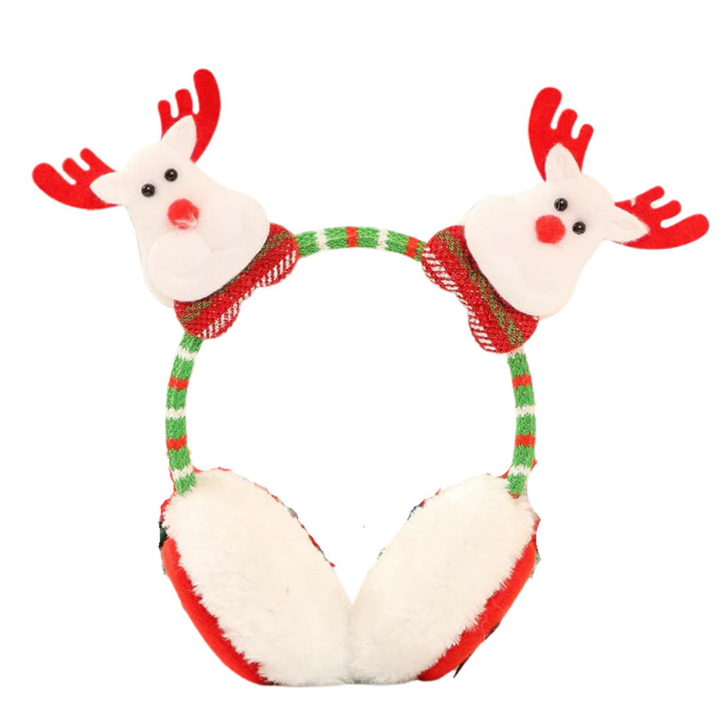 Diadema navideña con orejeras en diseños de Papá Noel, reno, muñeco de nieve y osito apta para adultos y niños