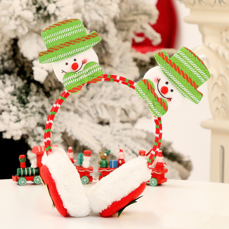 Diadema navideña con orejeras en diseños de Papá Noel, reno, muñeco de nieve y osito apta para adultos y niños