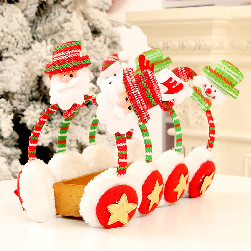 Diadema navideña con orejeras en diseños de Papá Noel, reno, muñeco de nieve y osito apta para adultos y niños